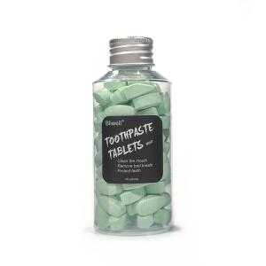 Quality Freshen Breath Mint Eco No Waste Toothpaste Tablets Oval Shaped wholesale