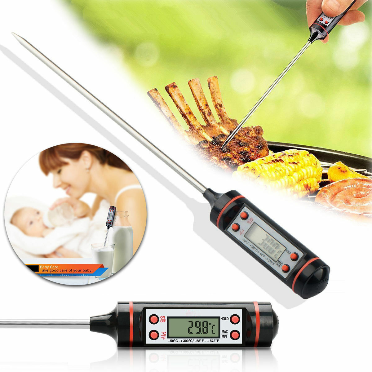 OEM Kitchen Digital Instant Read Thermometer for BBQ Food Coffee and Tea High Accuracy