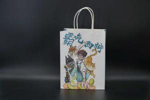 Quality Lightweight Printed Twisted Handle Paper Bags Juice Takeaway Paper Bags wholesale