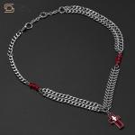 Women Men Hip Hop Titanium Steel Jewelry Bloodthirsty Clavicle Chain Choker