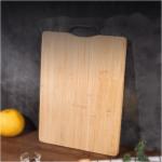 Simple Natural Custom Bamboo Cutting Board With Iron Handle
