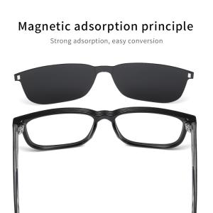 Quality Absorbing Polarized Magnetic Sunglasses Two Lenses Square Men'S Myopia wholesale