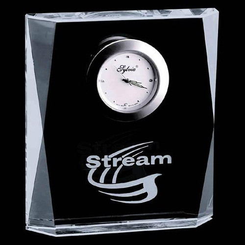 Beautiful crystal watches desk watch size shape and logo are custiomized