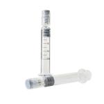 Empty Luer Lock Glass Syringes with Metal or Plastic Plunger for Cosmetic Oil