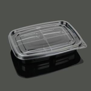 Quality 4 Compartment 24.5*17.5*4cm Black Disposable Food Containers wholesale