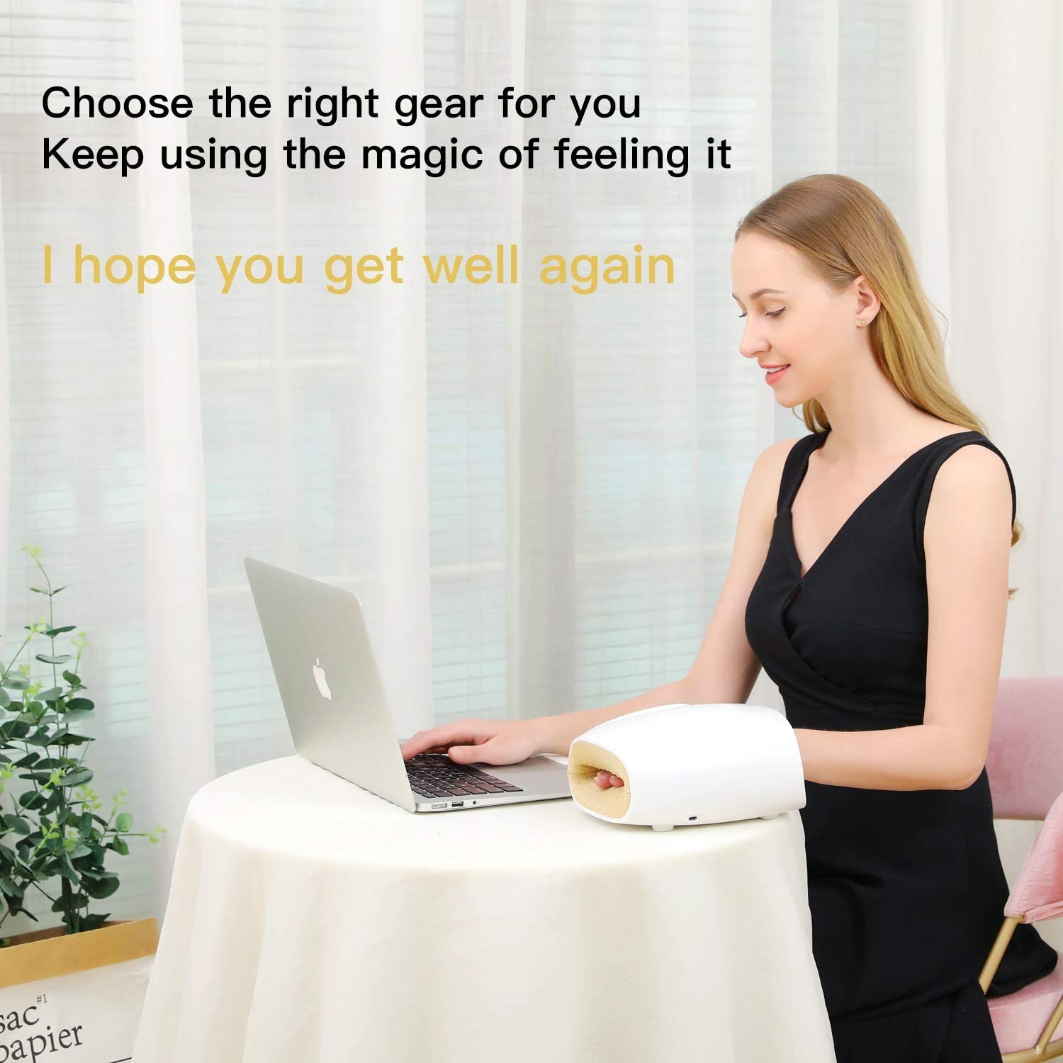 1800mAh Cordless Rechargeable Hand Massager Blood Circulation