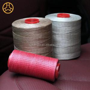 Quality Weaving 0.8MM 100% Polyester Waxed Thread for Leather Sewing 210D/16 Flat Waxed Thread wholesale