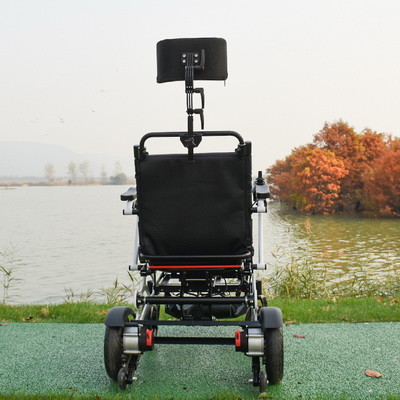 Aluminum Electric Collapsible Wheelchair 120kg Load Lightweight
