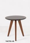 Factory price strong iron leg imitating-wood MDF living table (YACT01-35)