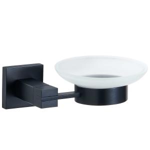 Quality Satin Soap Case Wall Mounted Glass 304 Stainless Steel Bathroom Soap Holder wholesale