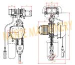 Compact 0.5 ton 2 Ton Electric Hoist For Crane / Travelling Type / Fixed Type