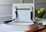 Leather Message Tote Ladies White Cross Body Bag Monogram Eclipse