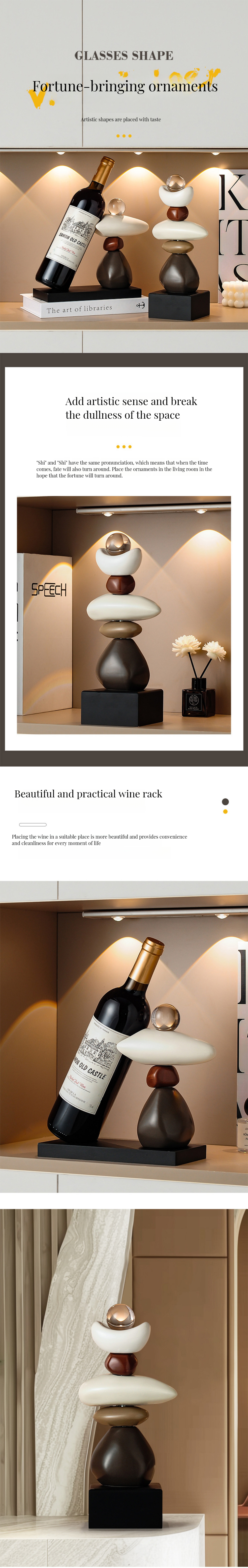 Art Deco Design Style Bamboo Stone Resin Ornaments Direct for Aesthetic Enhancements