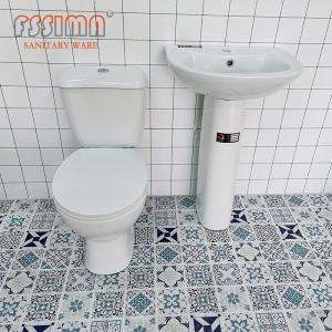Quality France Classical Style Ceramic Sanitary Ware Water Saving Two Piece Toilets With Basin wholesale