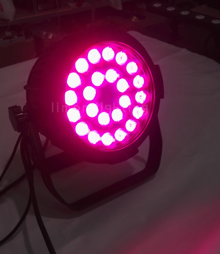 High Lumen 24x10W IP56 Aluminum RGBW 4in1 DMX LED Silent Flat Par Concert Light