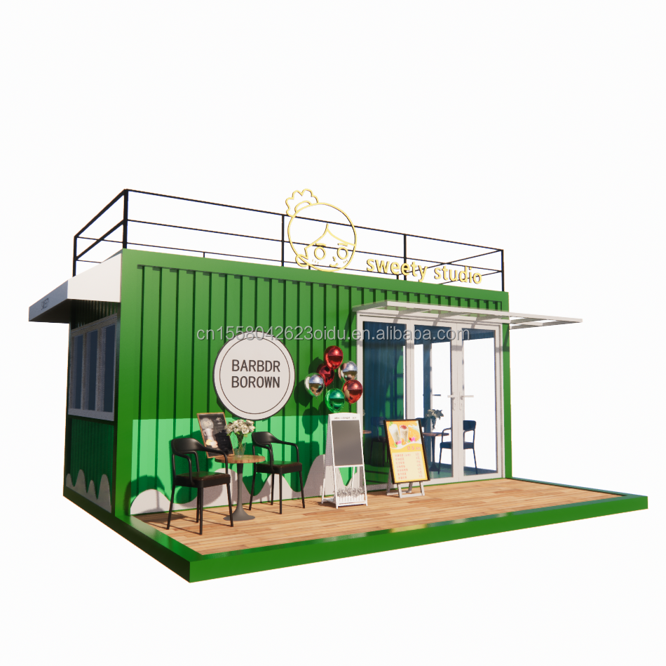 50/75/100mm Wave Sandwich Panel Wall 20ft Portable Container Clothing Store Prefabricated Mobile Store Pop Up Retail Store