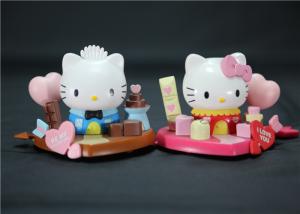 Quality Valentine'S Day Hello Kitty Plastic Figurines Eco - Friendly PVC ABS Material wholesale