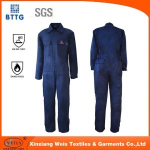 Quality Navy Blue Inherent Fr Clothing / Aramid Permanent Flame Resistant Work Clothes With Reflective Trim wholesale