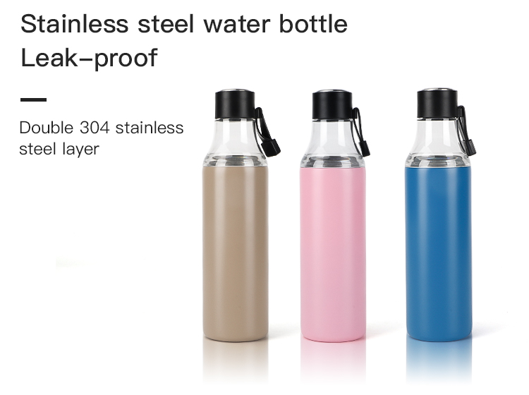 Double Wall Stainless Steel Cup Water Bottle Thermos Vacuum Tea Flask Two Lid