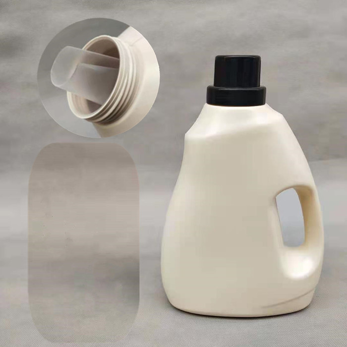 White 3000ml Empty Washing Up Liquid Bottles HDPE Detergent Containers Recyclable