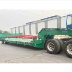 3/4 Axle 80-120ton Transport Equipment Lowboy Truck Trailer Detachable Gooseneck