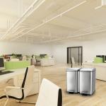 410 Stainless Steel 20L Dual Compartment Step Can