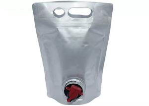 Quality Aluminum Foil Stand Up Pouch With Spout 1l 2l 3l 5l Olive Oil Coffee Wine Beverage wholesale