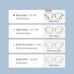 Round Titanium Frame Glasses Unisex Anti Radiation Anti Blue Light