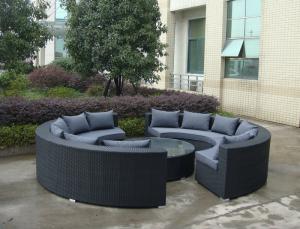 Quality half-round wicker sofa set wholesale