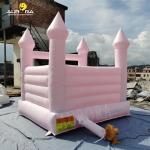 Pastel Pink Inflatable Bounce House Inflatable Jumping Castle Custom Logo