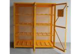 Double Door 65 Inch 16 Cylinder Storage Cabinet Wire Cage Storage Lockers