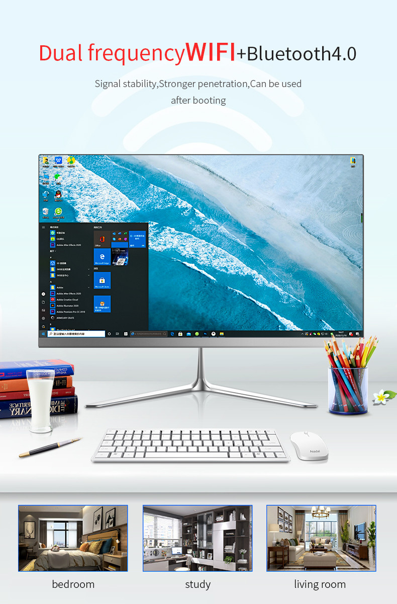 HD Colorful IPS Screen OEM 21.5 Inch All In One PC