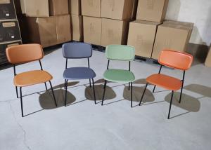 Quality Purple Upholstered Dining Chair With Metal Legs Nordic Restaurant Furniture Sets wholesale