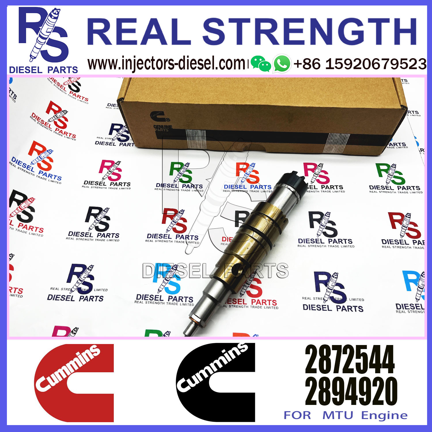 Common Rail Diesel Engine Fuel Injector 2031835 1933613 2872544