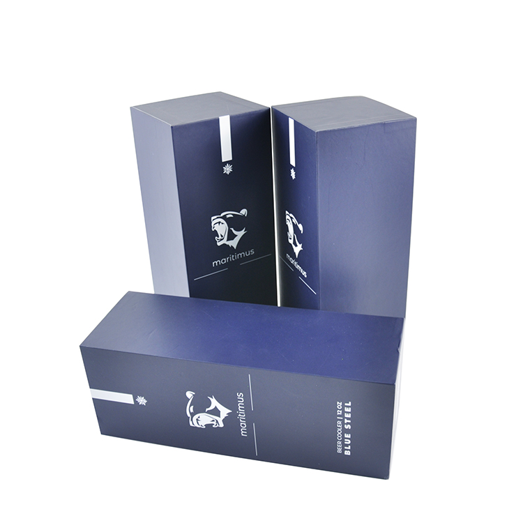 Blue Red Wine Bottle Packaging Box for Display Product