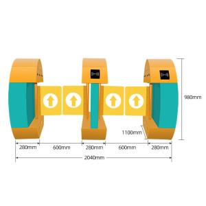 Quality Children Friendly Swing Barrier Gate Turnstile SPCC Material 1100x280x980mm wholesale