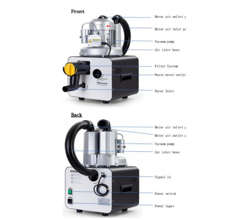 Dental Equipment Surgical Aspirator Suction System Clinic Portable Dental Unit Suction Machine For 4 Dental Units