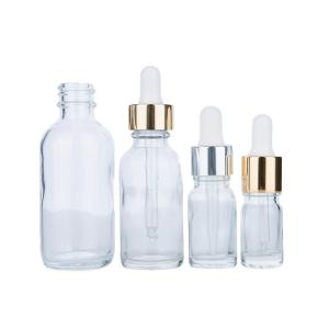 Quality 33MM 25MM Essential Oil Glass Cosmetic Dropper Bottles wholesale