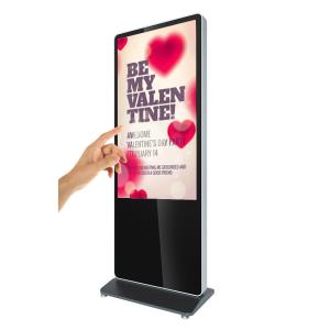 Quality 49 inch indoor lcd landscape touch screen advertising floor standing displays kiosk player wholesale