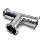 Matt Finish Sanitary Stainless Steel Equal Tee 3-way Pipe Fittings for