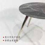 Living Room Round Dining Tabletops Marble Stone Countertops With Metal Base
