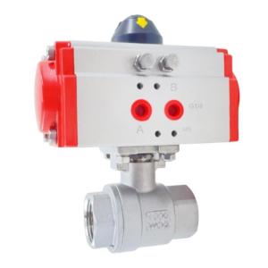 Quality Q611F-16P 304 316 Stainless Steel Pneumatic 2PC Thread Ball Valve for Water Media wholesale