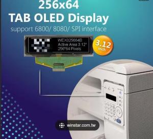 Quality 3.12 Inch OLED Display 256*64 Pixel Winstar Customize Bule With SSD1322U wholesale