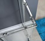 Corner Hinge Classic Sliding Shower Enclosure Clear Fixed Two Glass Door 6mm