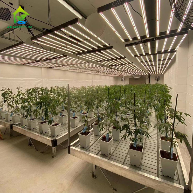 Hydroponic Flood Grow Table Ebb And Flow Rolling Benches High Ground Utilization