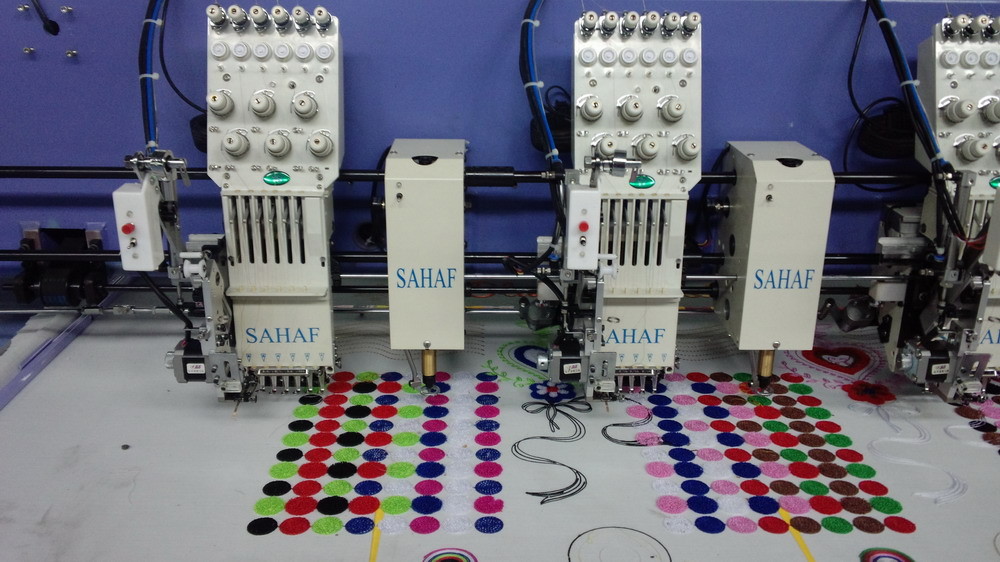 Large Capacity Towel Embroidery Machine , Industrial Monogramming Machine