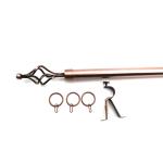 Bronze Rod Finish Windows Curtain Rods 28 To 48 Inches Adjustable