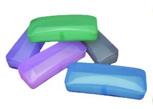 Quality clear plastic eyeglass cases with magnet closer for whoolesale wholesale