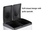 Commercial Dual Compartment Pedal Bin Trash Bin With Foot Pedal For Kitchen
