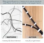 100pcs K-Type Black Cable Clips 4mm~32mm Round Cable Clips for RG6, RG59, RJ45